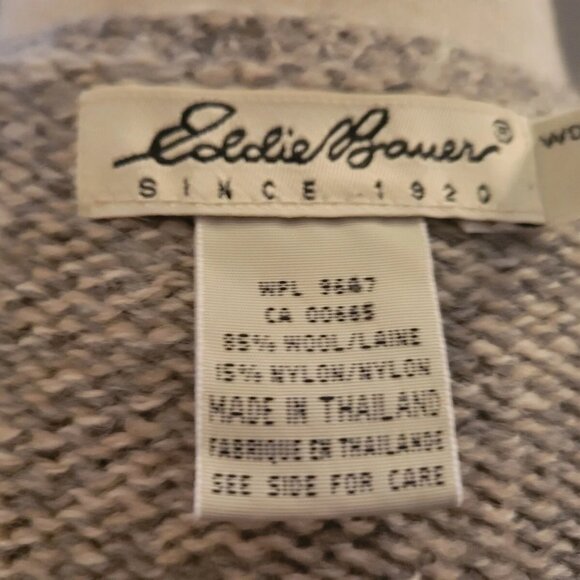 Wool Knit Grey Sweater Pullover Women’s Eddie Bauer, Sz. Sm - Picture 14 of 14